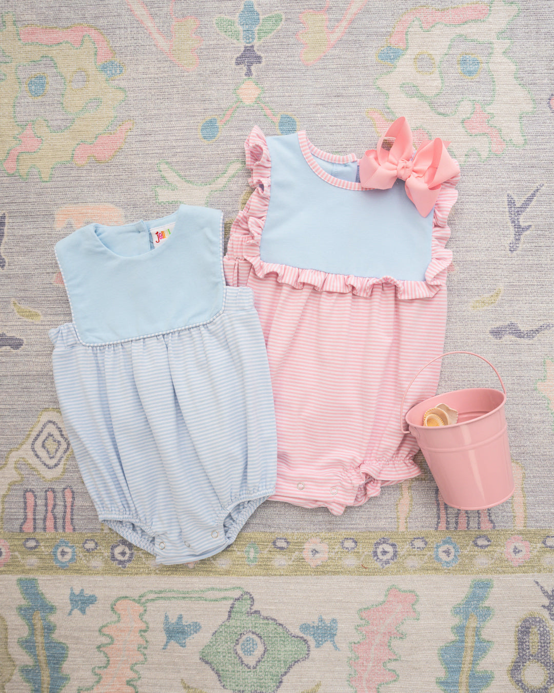 Beau Bubble- Light Blue and Blue Stripe - Hampton James Clothing - view 5