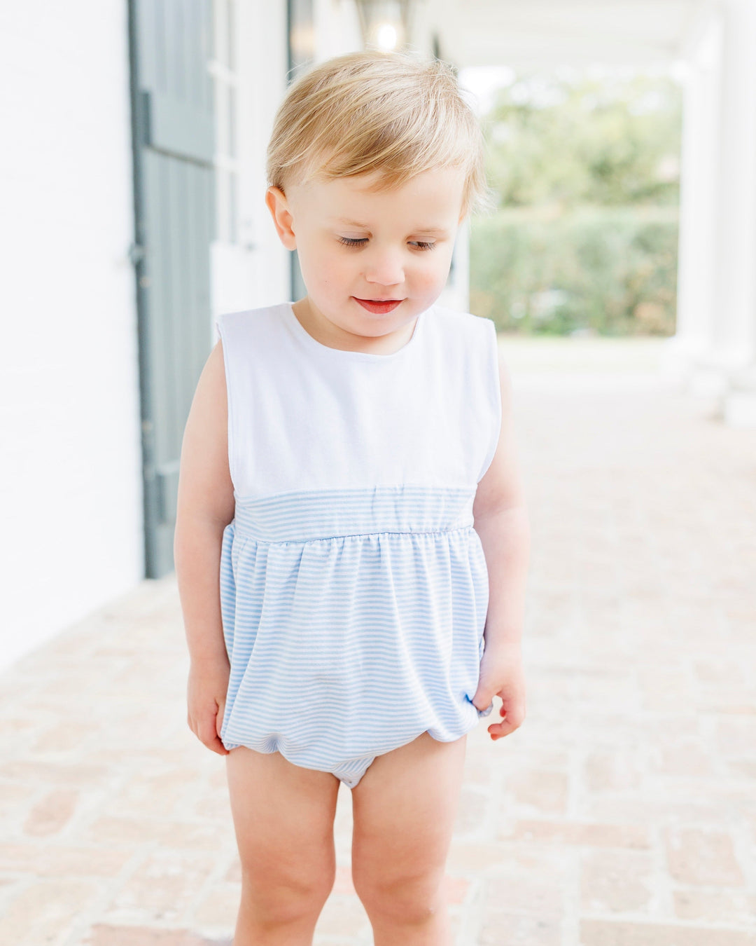 Benjamin Bubble- Light Blue Stripe - Hampton James Clothing - back view