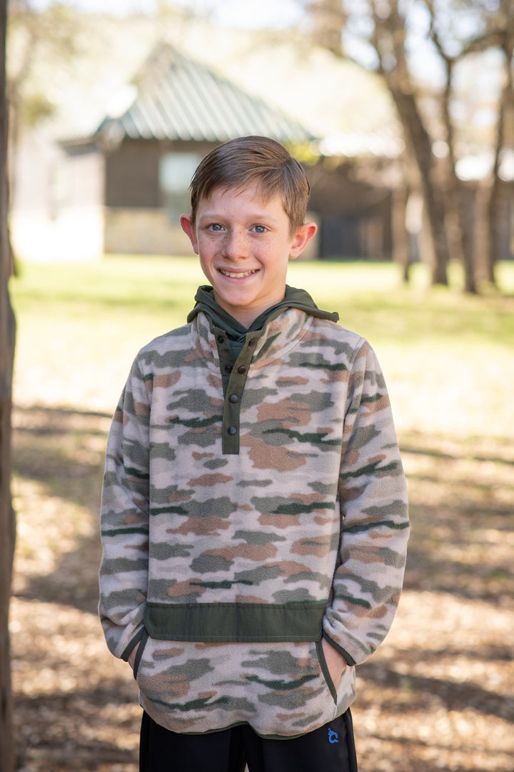 Blue Quail: Classic Camo Sherpa Pullover
