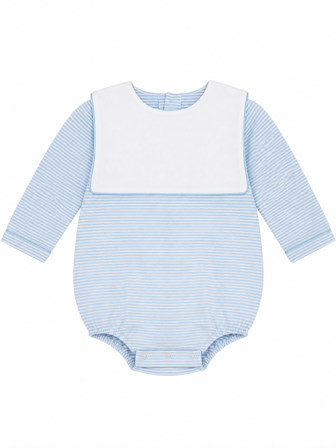 Light Blue Stripe Pumpkin Bib Bubble