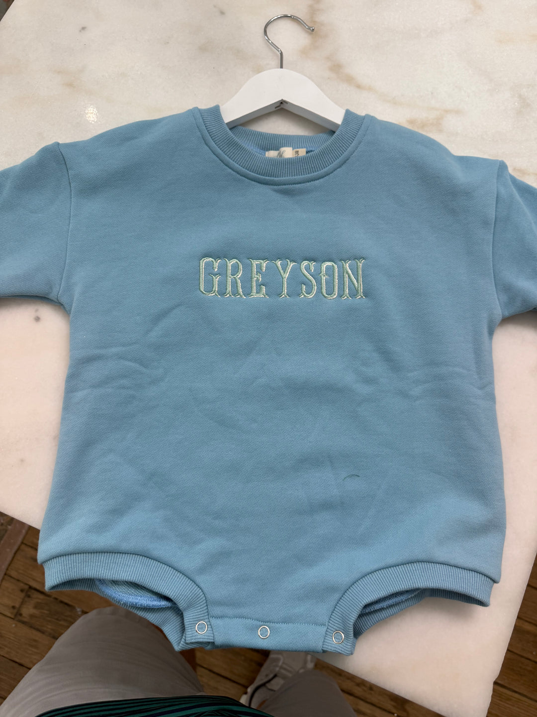 Hampton James Unisex Sweatshirt Bubble - Dusty Blue