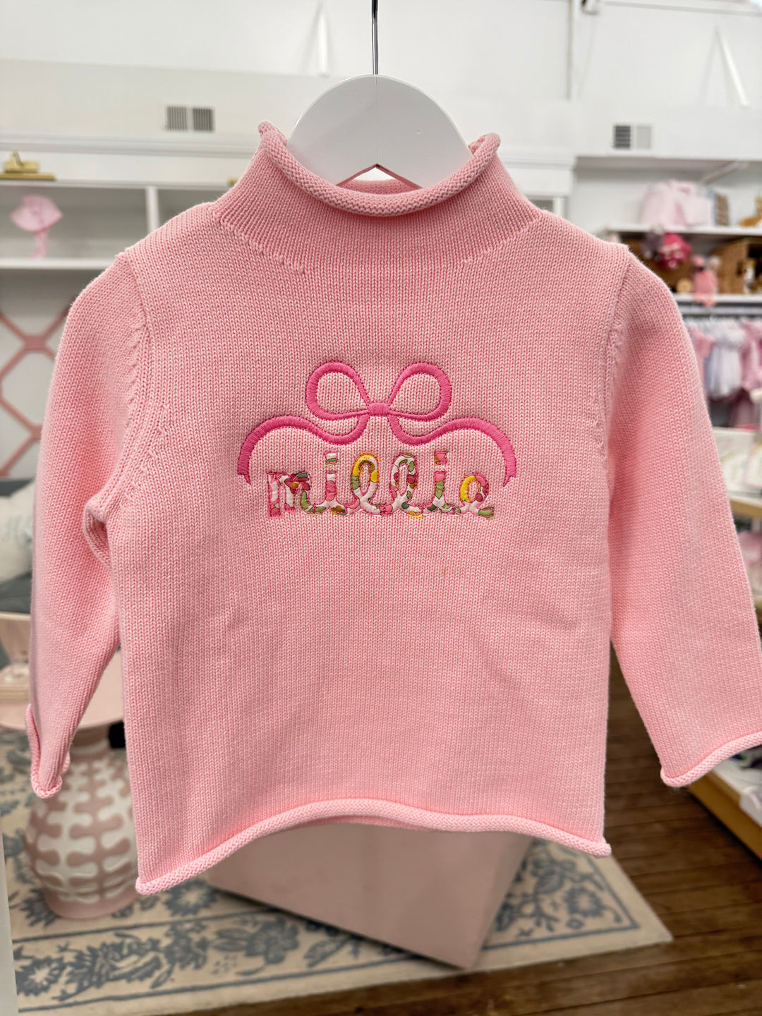 Hampton James Signature Rollneck Sweater - Light Pink (Fits TTS)