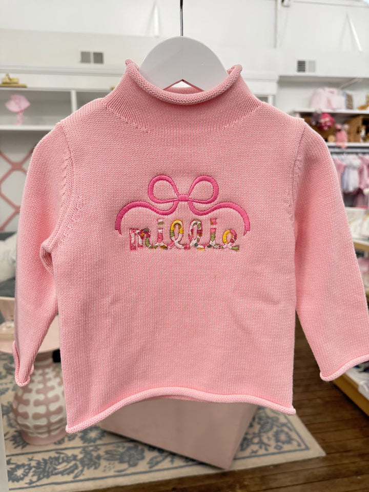 Hampton James Signature Rollneck Sweater - Light Pink (Fits TTS)