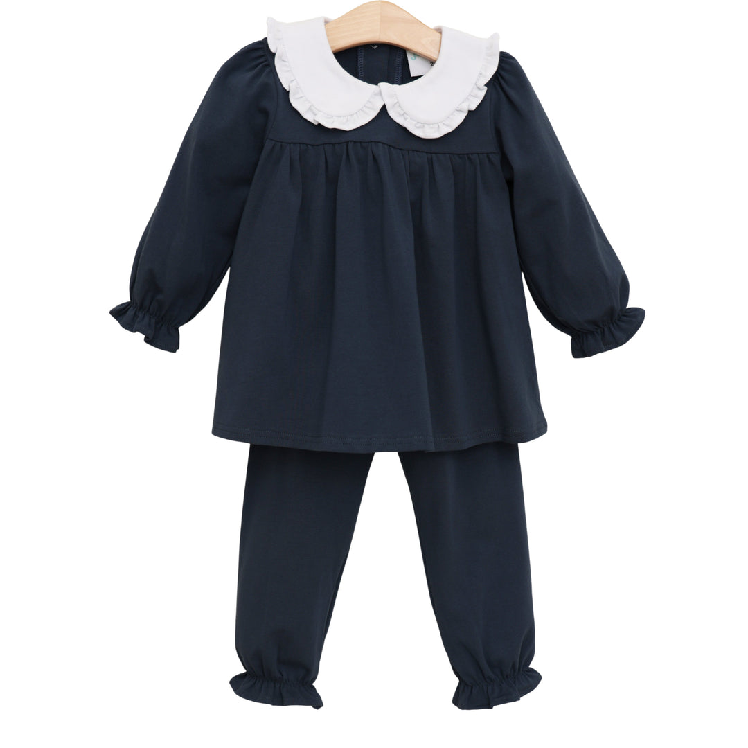 Catherine Bloomer Pants Set- Navy