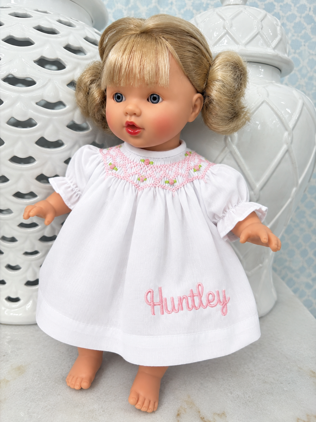 PREORDER - Rosalina White Dress 10" Carly Blonde Doll - Hampton James