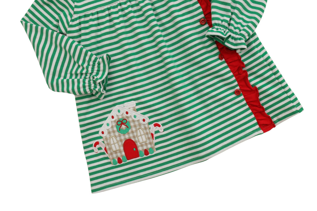 Christmas Cottage Ruffle Dress