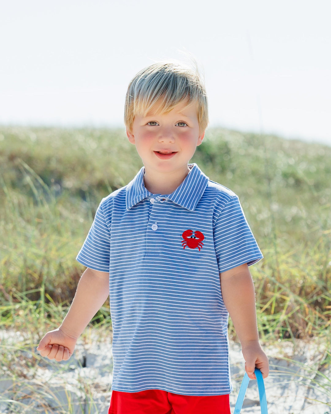 Coastal Crab Polo - Hampton James Clothing - detail view