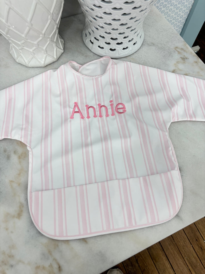 Signature Catch All Bib - Light Pink Stripe - PREORDER ESD 10/20