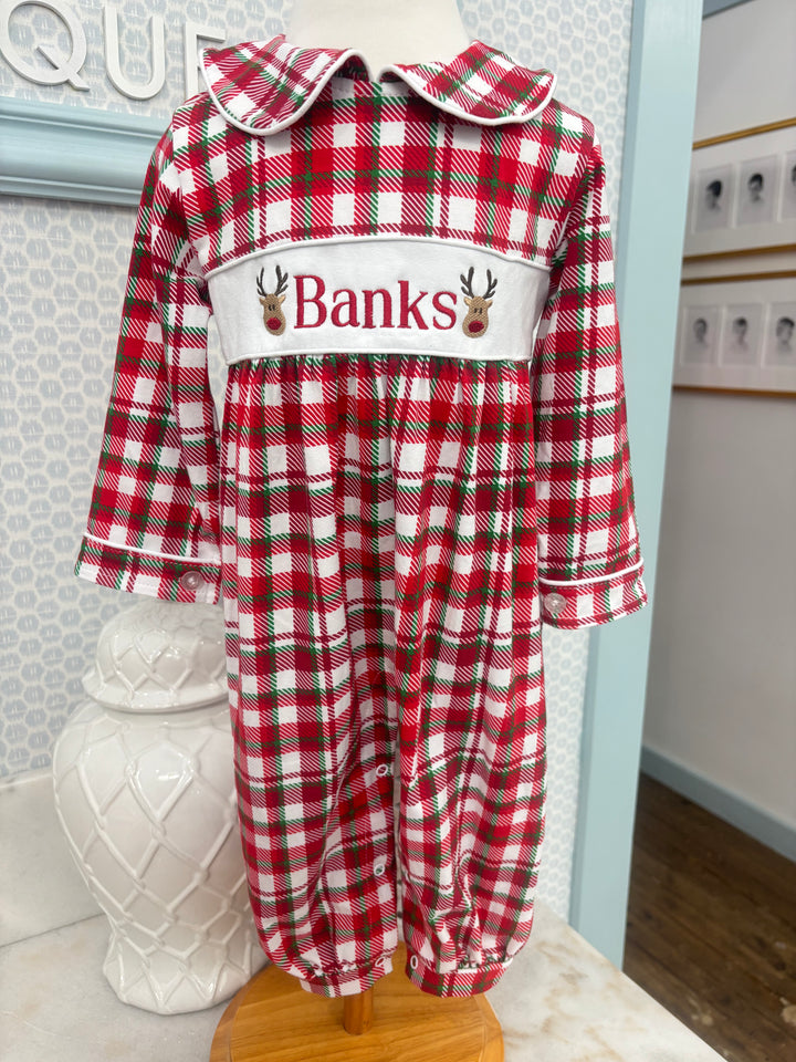 Christmas Check Romper