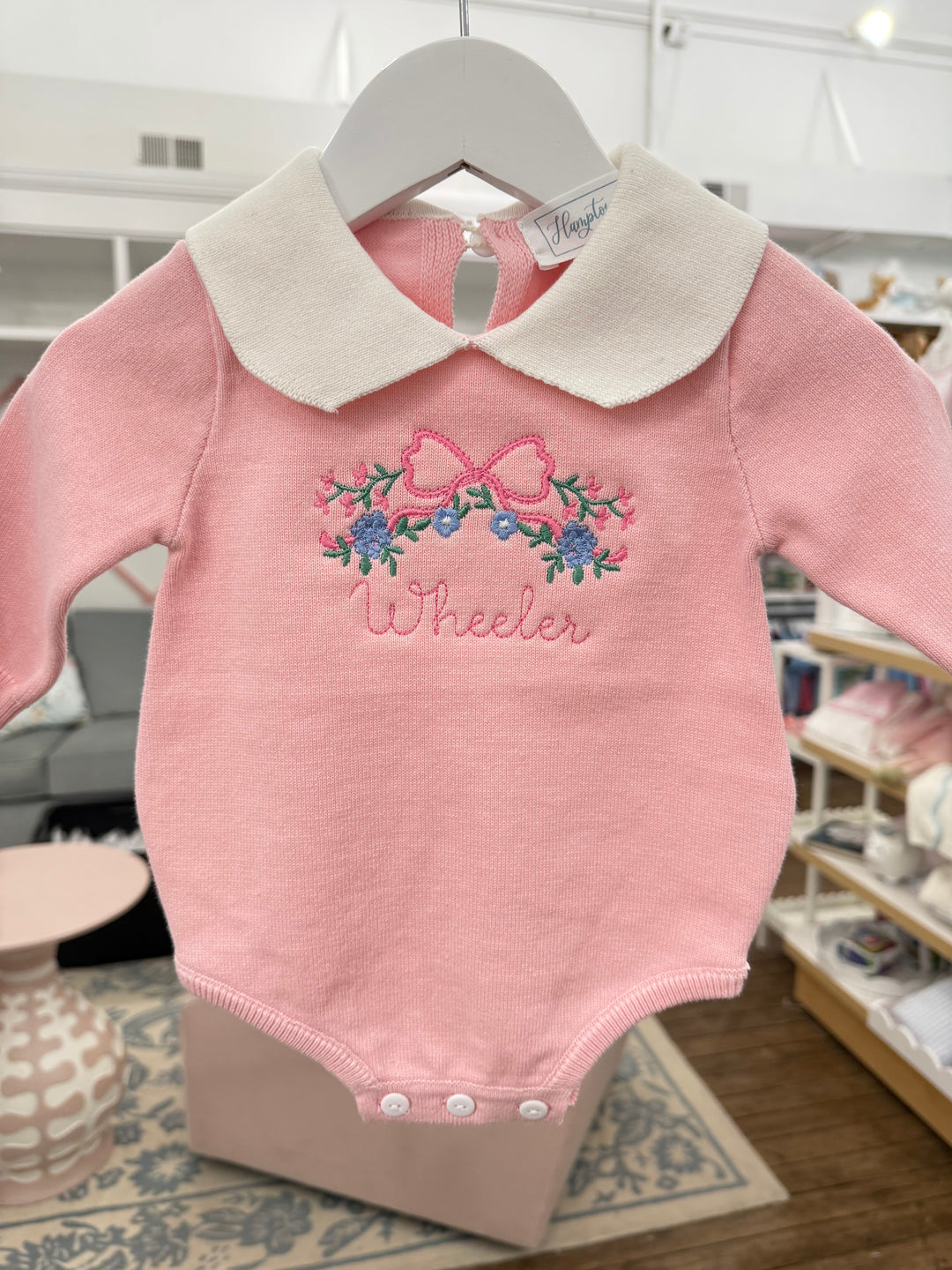 Hampton James Knit Collared Bubble - Light Pink