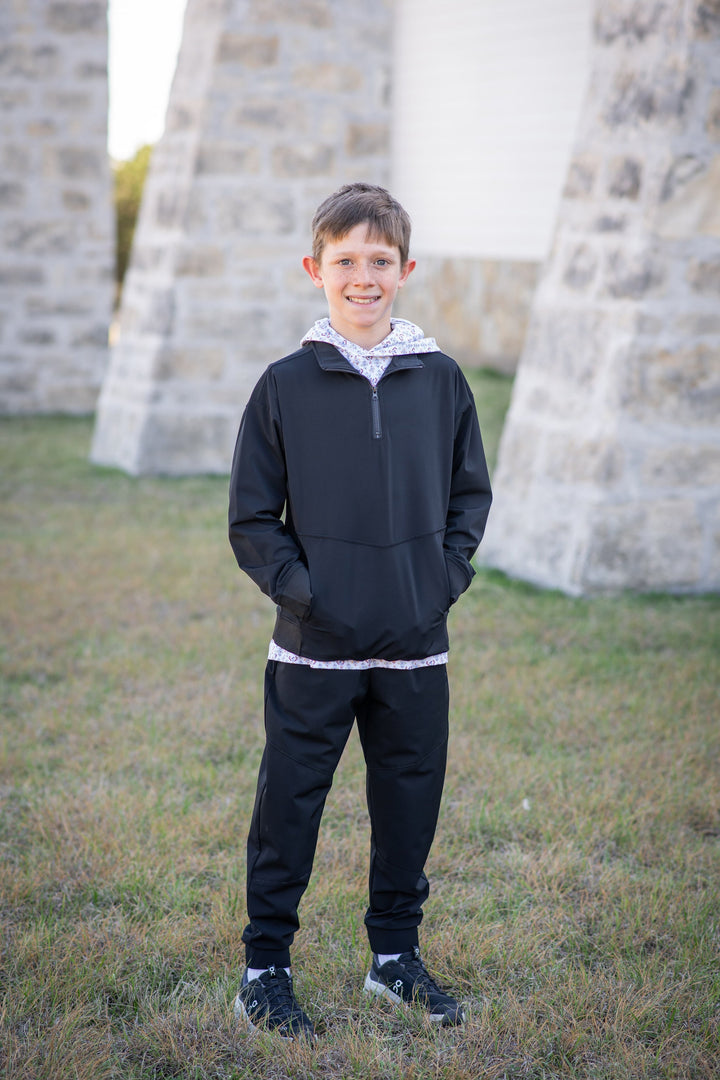 Blue Quail: Black Performance Joggers