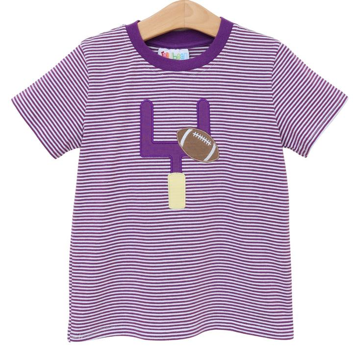 Down, Set, Hut Shirt- Purple Stripe