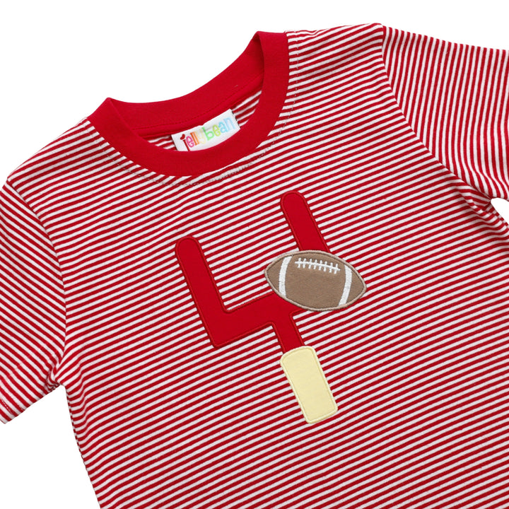 Down, Set, Hut Shirt- Red Stripe