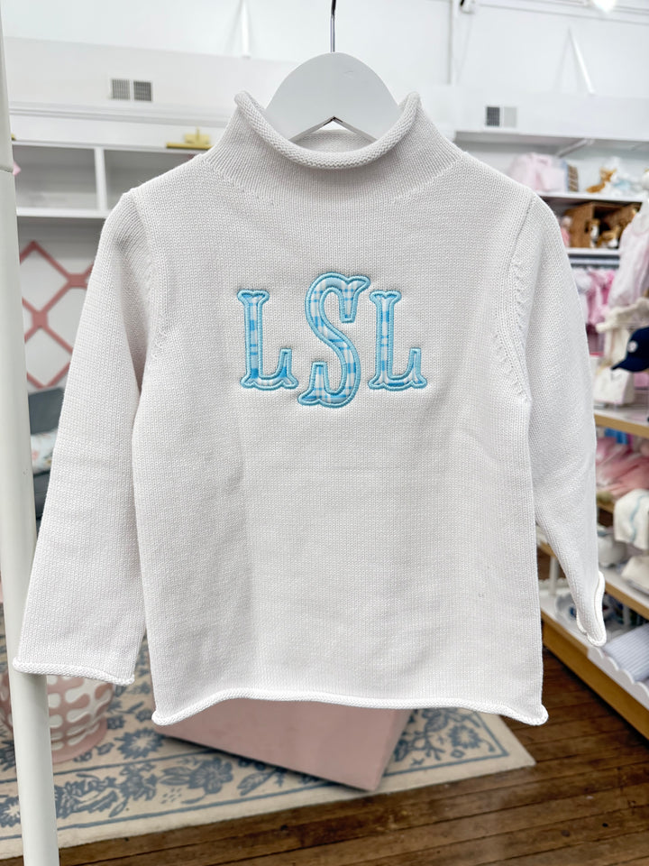 Hampton James Rollneck Sweater - White (Fits TTS)