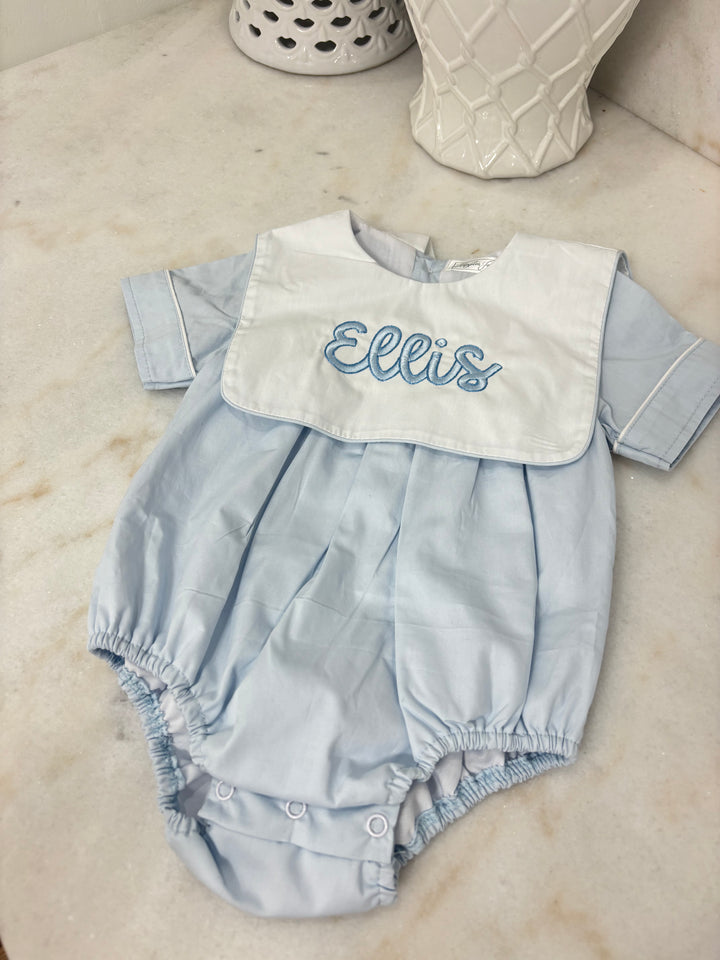 Hampton Light Blue Trim Bib Bubble