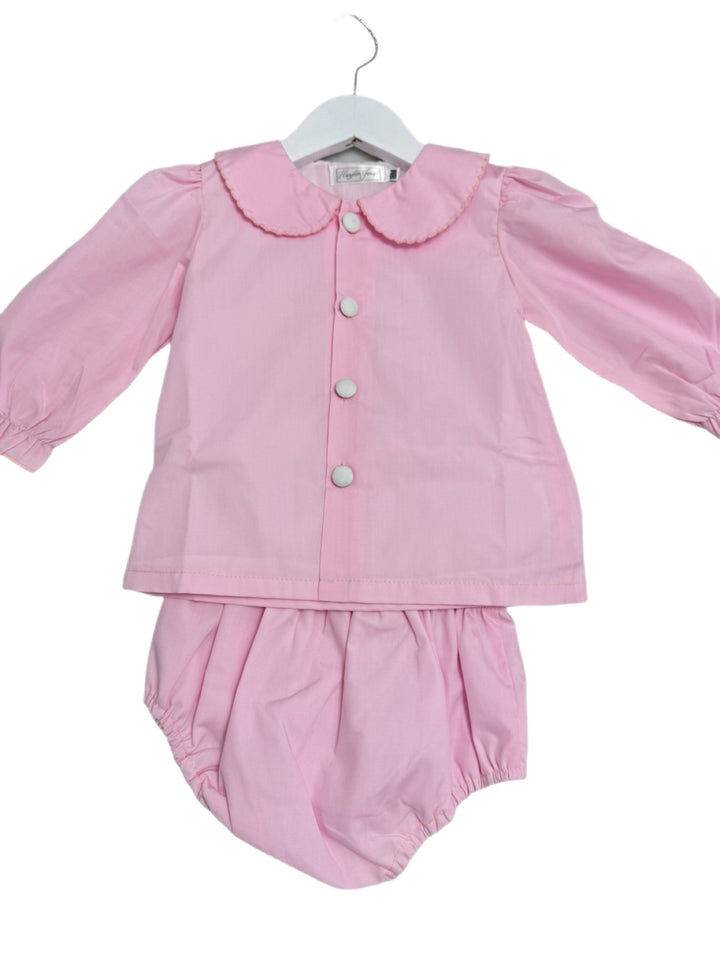 Mary Pink Button Up Diaper Set *Pre-Order Ships in October*
