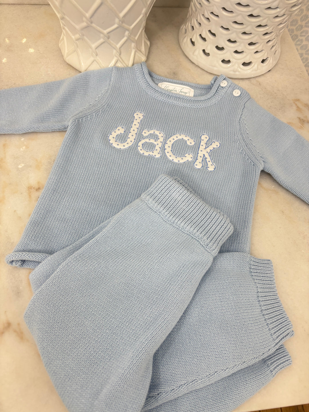 Hampton James NEW Knit Pants Set - Light Blue