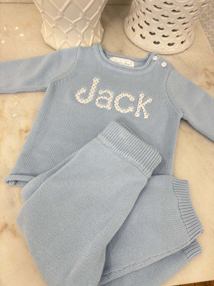 Hampton James NEW Knit Pants Set - Light Blue