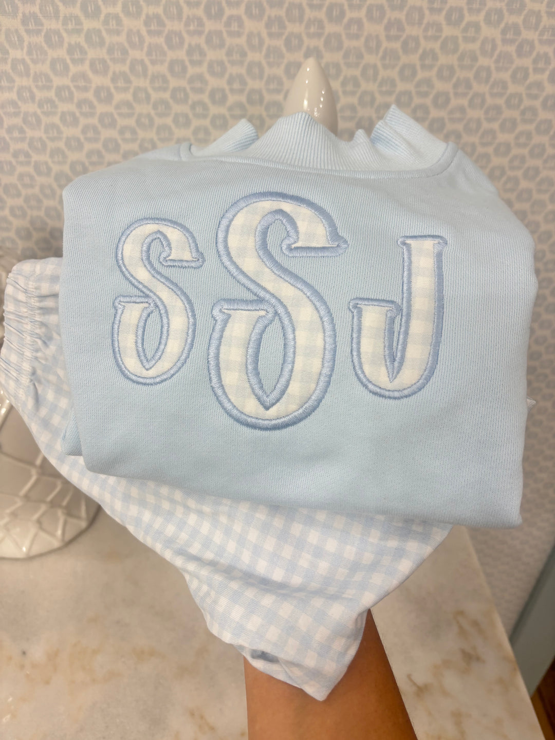 Mockneck Top - Light Blue