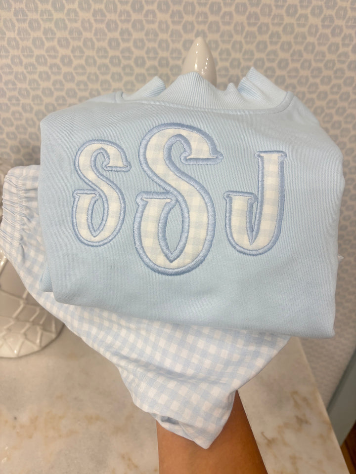 Mockneck Top - Light Blue