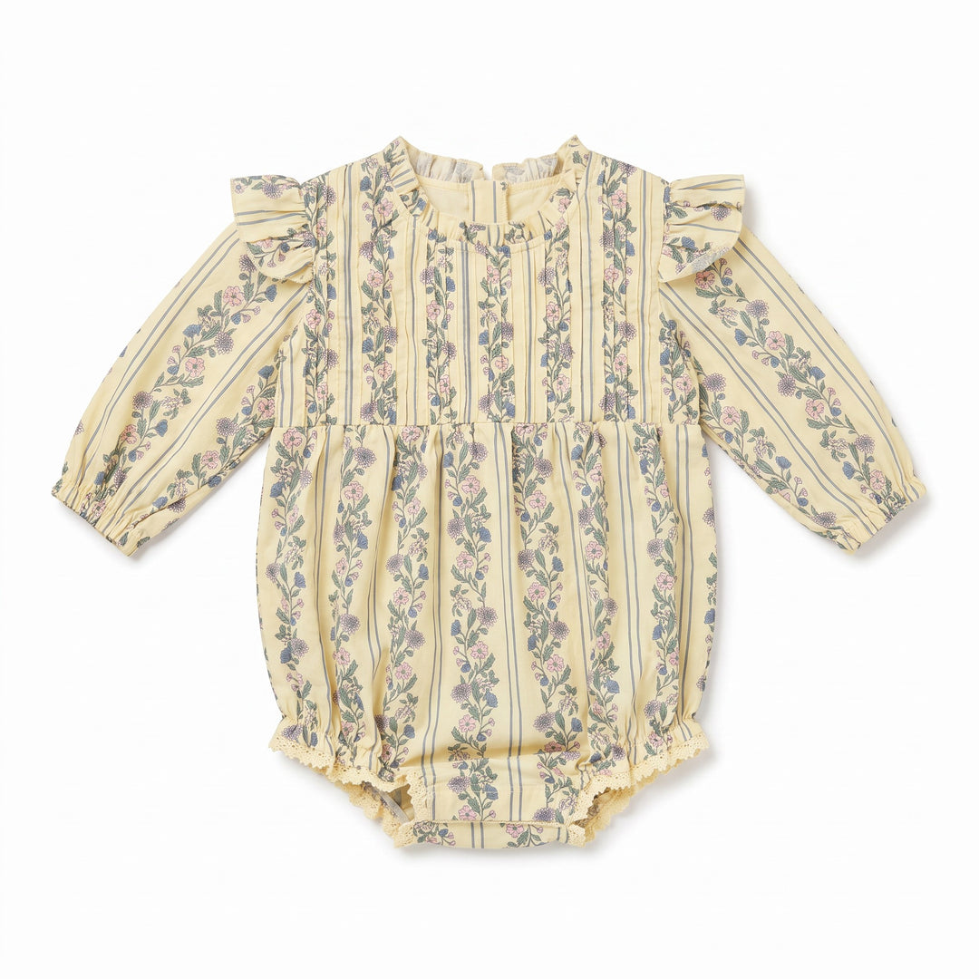 Hollis Baker - Elizabeth Bubble - Yellow Floral Stripe