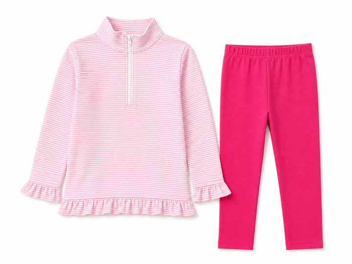 Everyday LS Pink Striped Pant Set