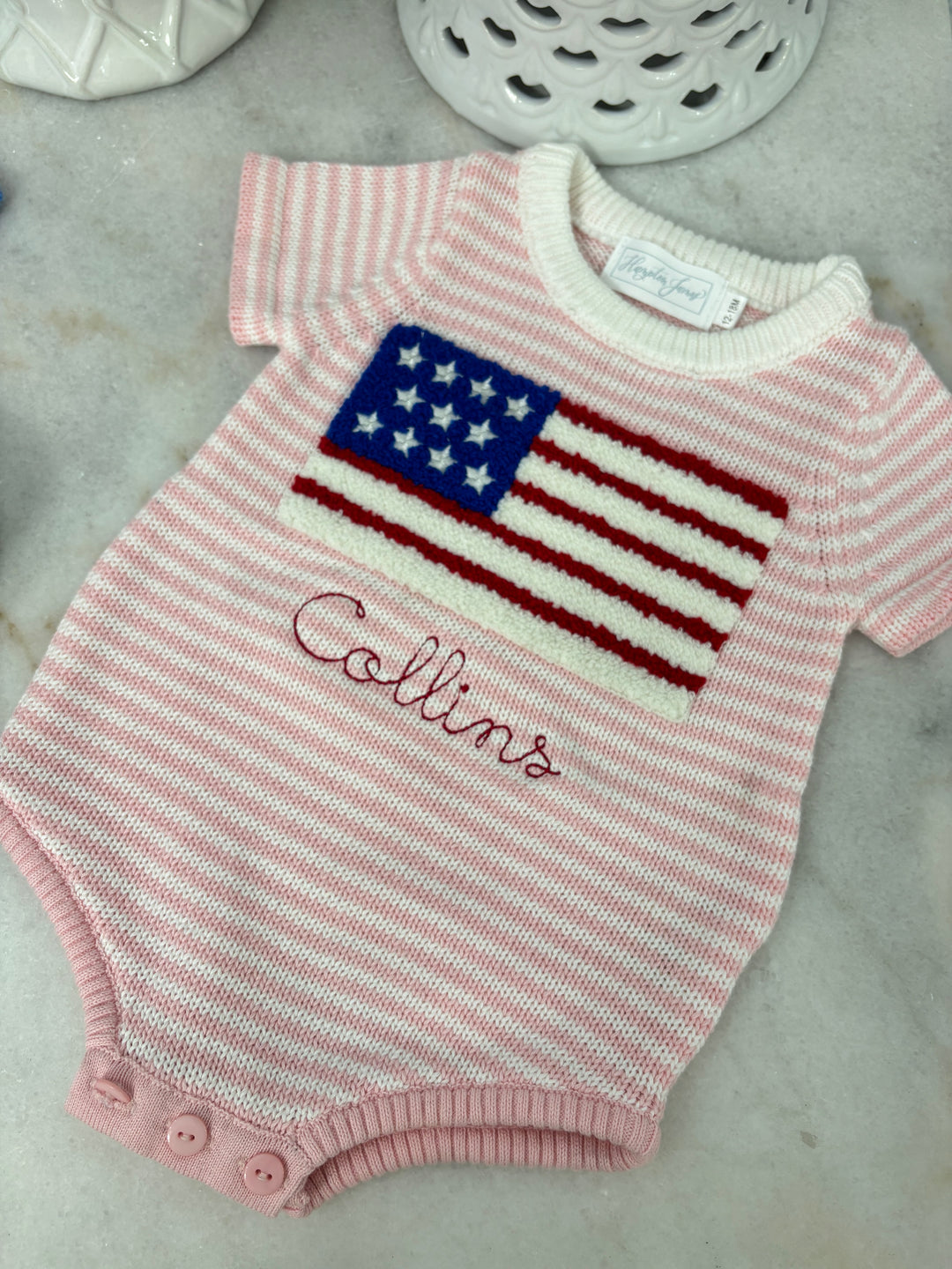 Freedom Flag Knit Bubble - Pink