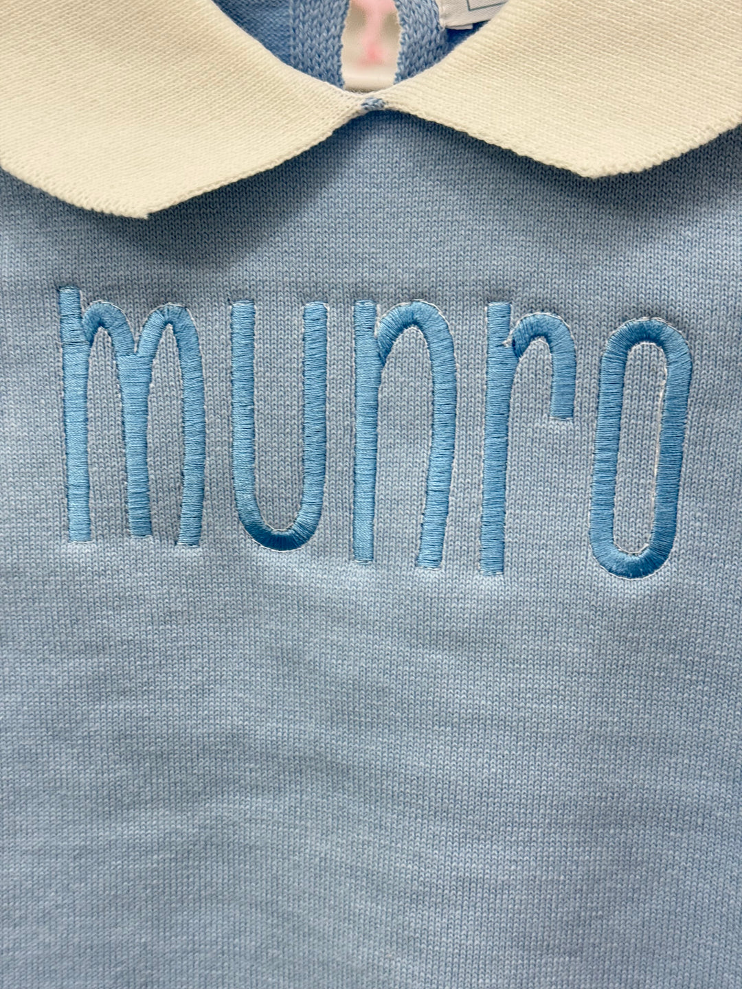 Hampton James Knit Collared Bubble - Light Blue