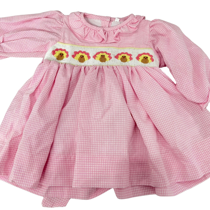 Turkey Smock Pink Gingham Dress