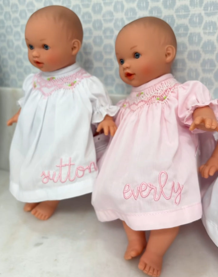 Rosalina Pink Dress 10" Aubrey Doll (Doll, Dress, and Embroidery)