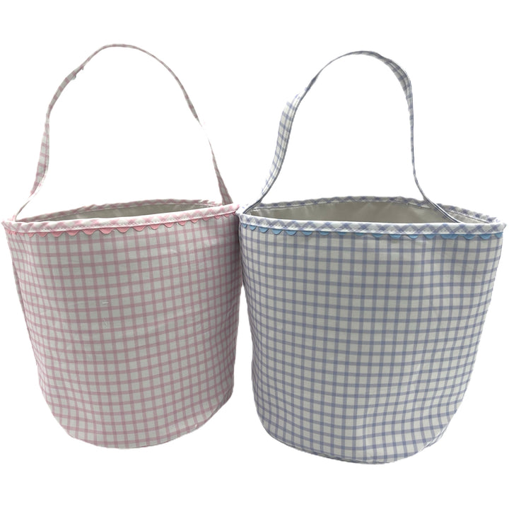 Cornflower Bucket w/ Light Blue Ric Rac