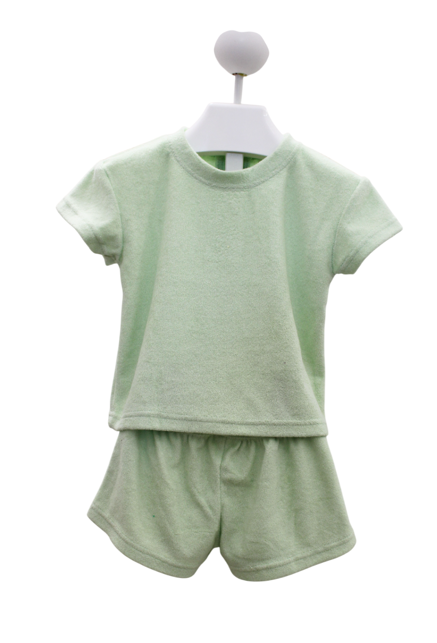 Hampton James Terry Short Set - Lime Green