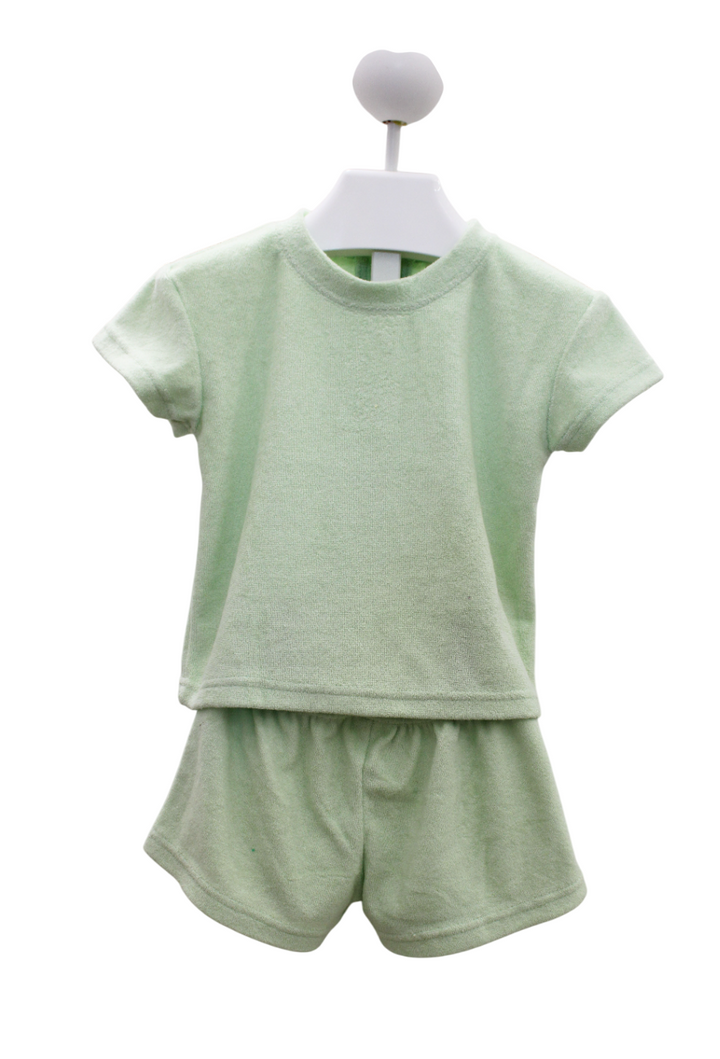 Hampton James Terry Short Set - Lime Green