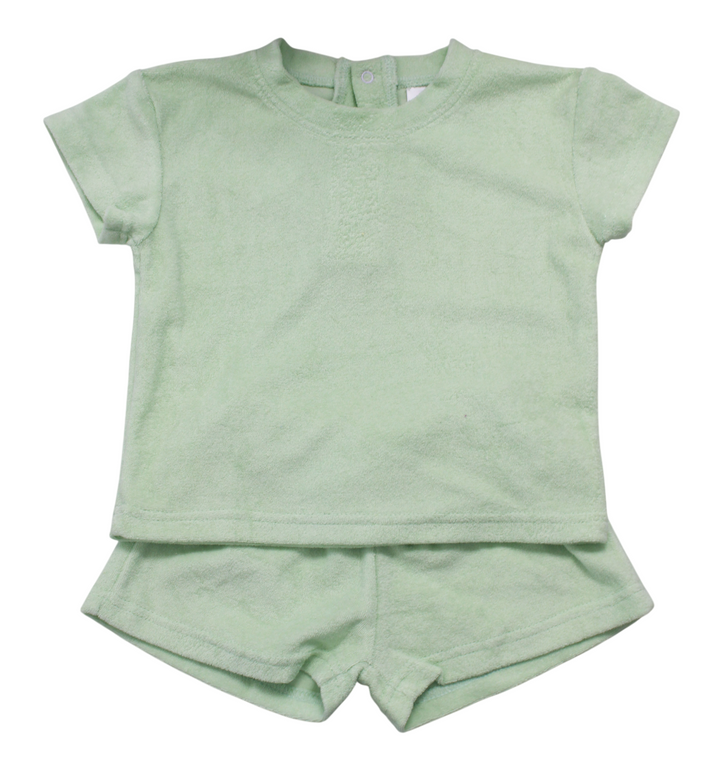 Hampton James Terry Short Set - Lime Green