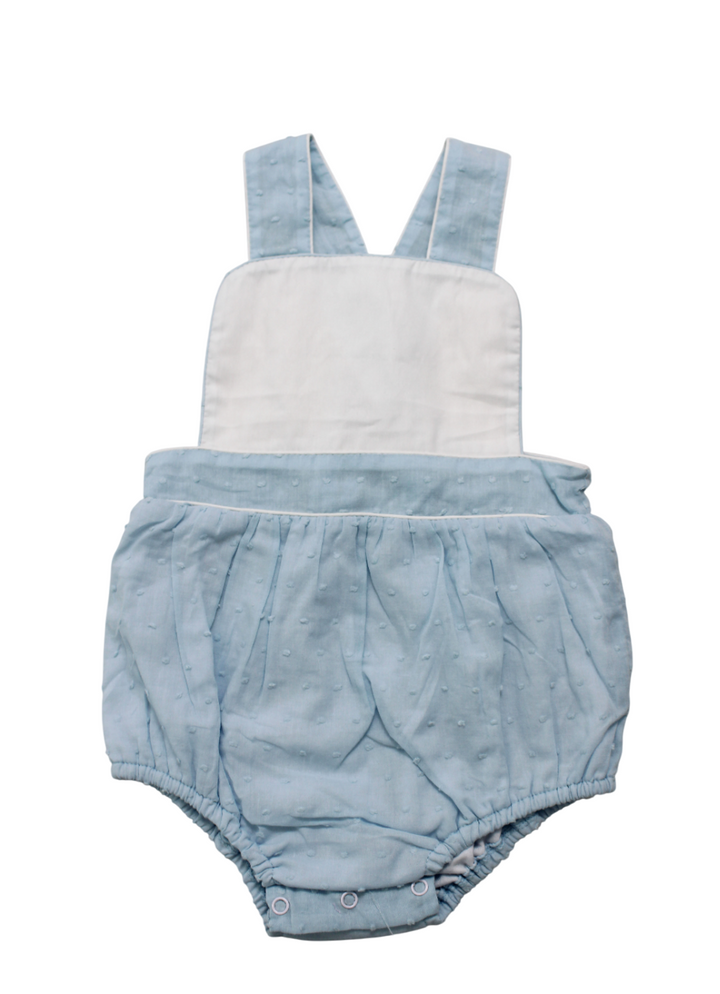 Hampton Swiss Dot Blue Sunsuit