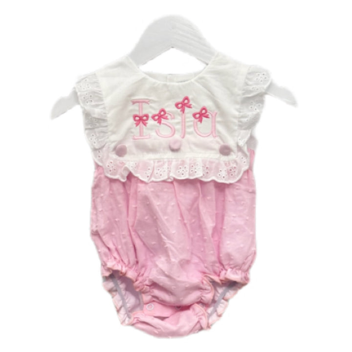 Hampton Pink Lace Swiss Dot Bubble