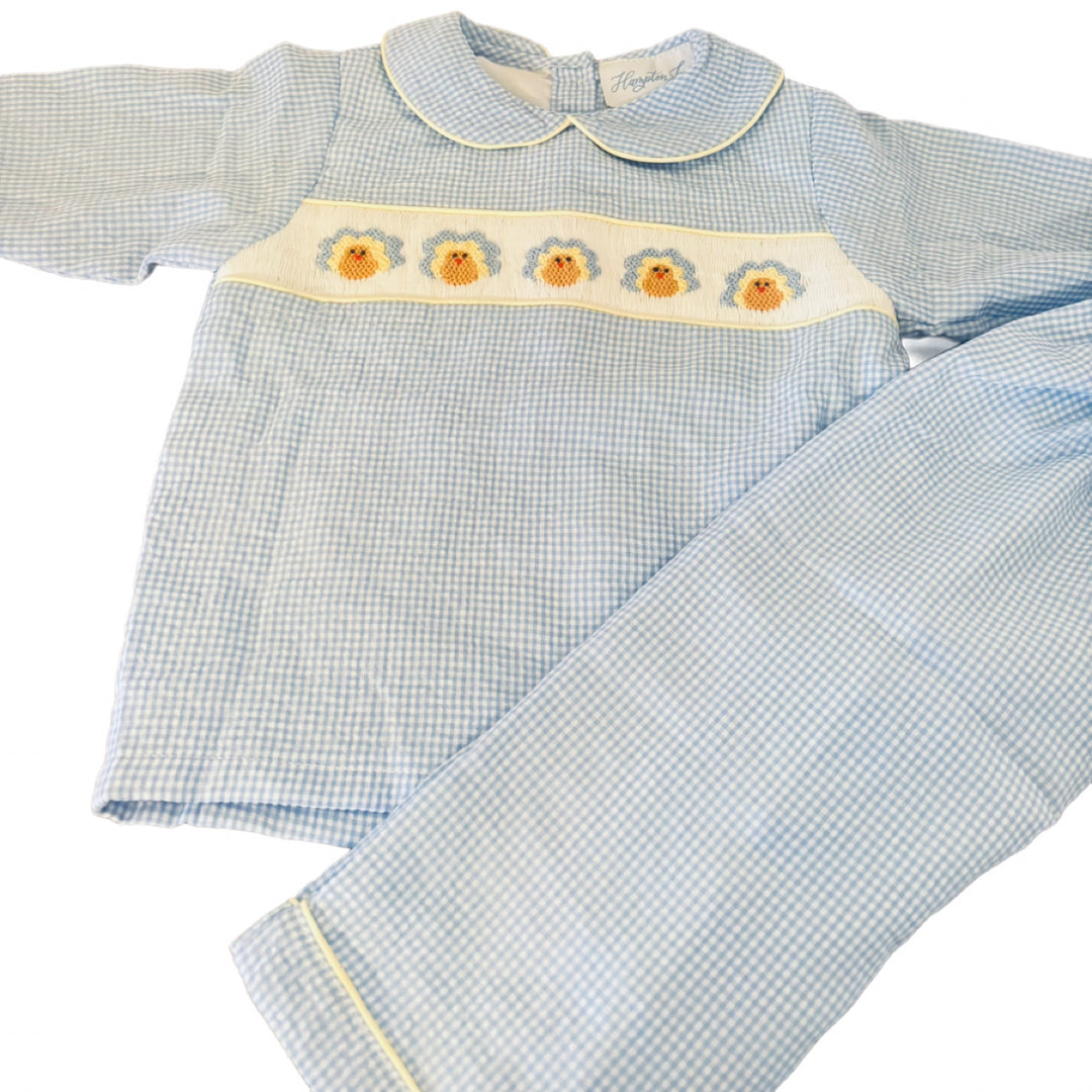Turkey Smock Gingham Pant Set