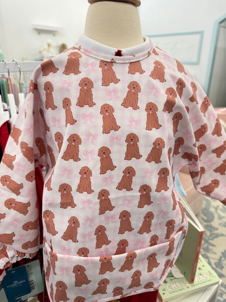 Signature Catch All Bib - Pink Doodle Bows