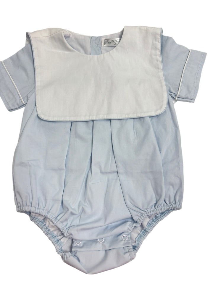 Hampton Light Blue Trim Bib Bubble