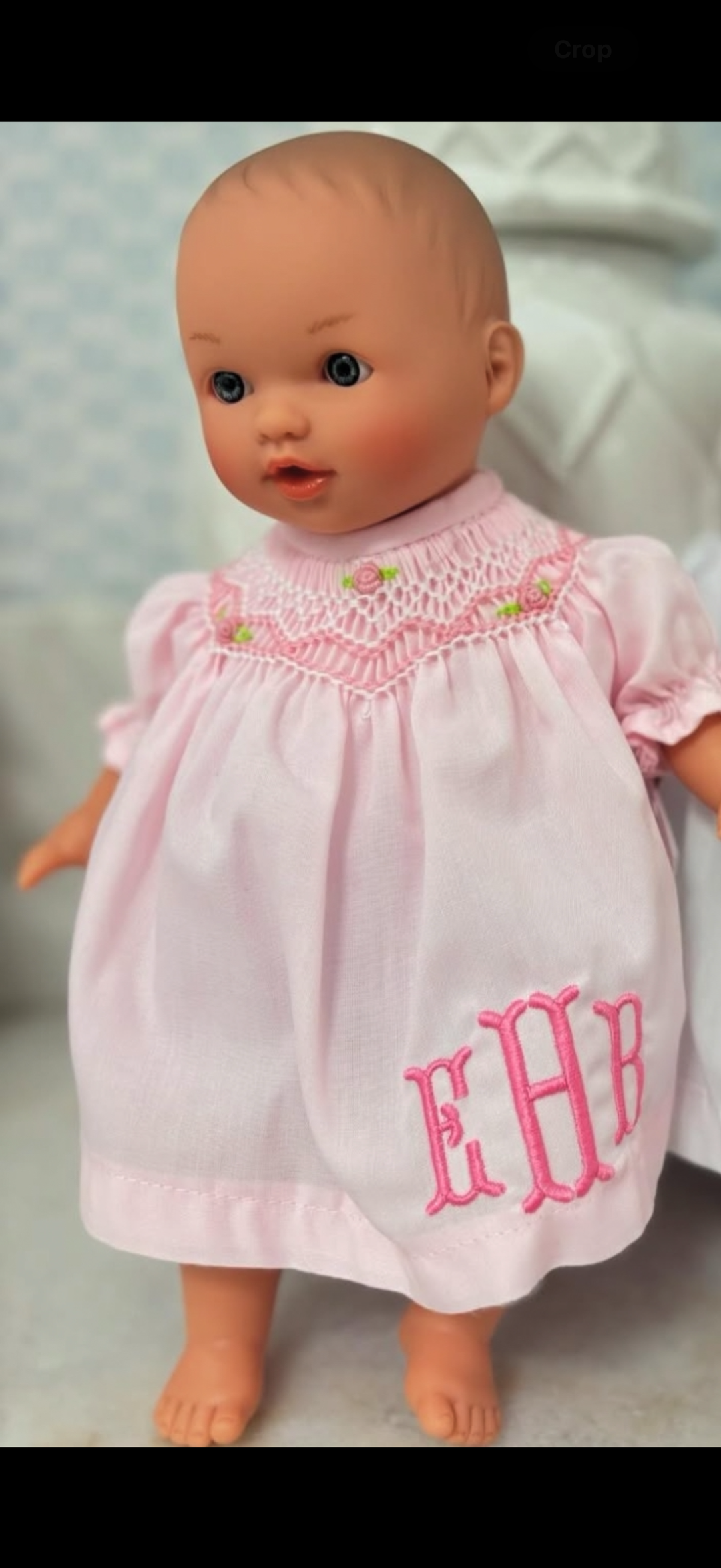 Rosalina Pink Dress 10" Abbey Doll (Doll, Dress, and Embroidery)