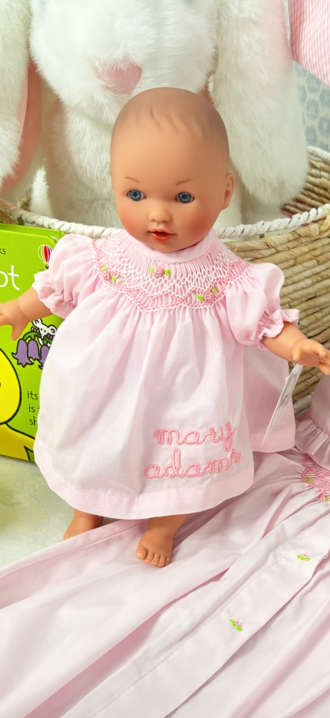 Rosalina Pink Dress 10" Abbey Doll (Doll, Dress, and Embroidery)