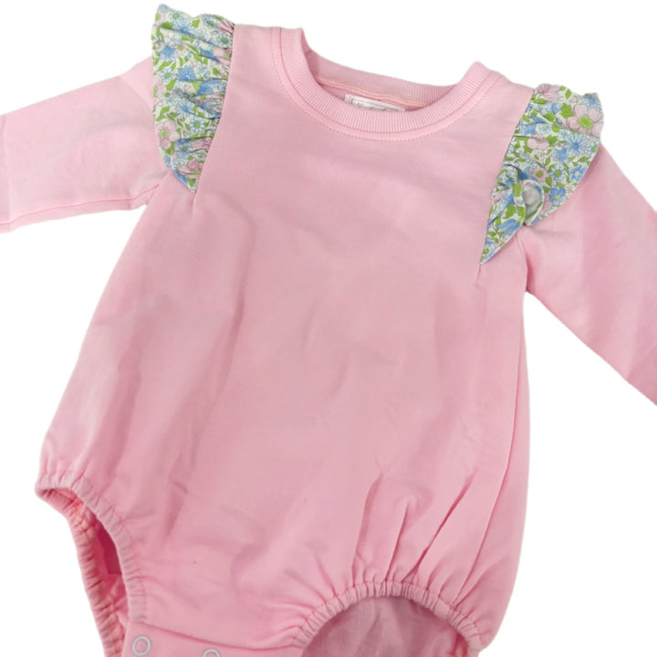 Pink Angel Sleeve Floral Bubble