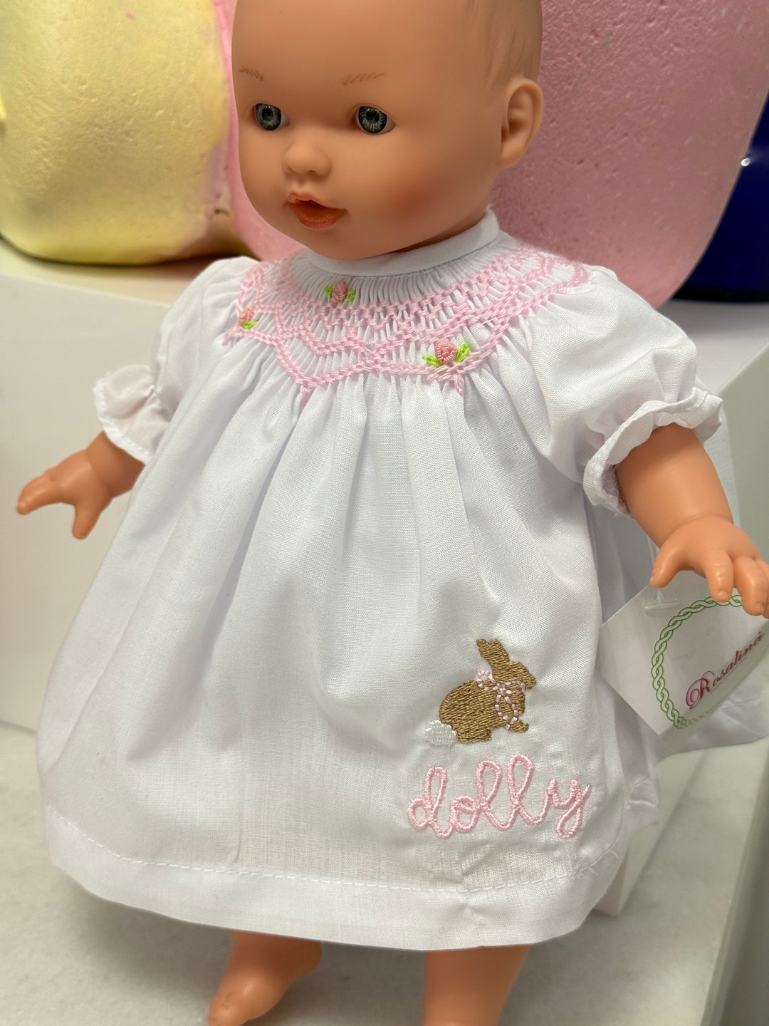 Rosalina White Dress 10" Aubrey Doll (Doll, Dress, and Embroidery)