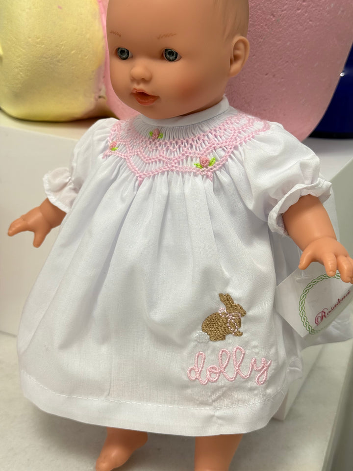 Rosalina White Dress 10" Aubrey Doll (Doll, Dress, and Embroidery)