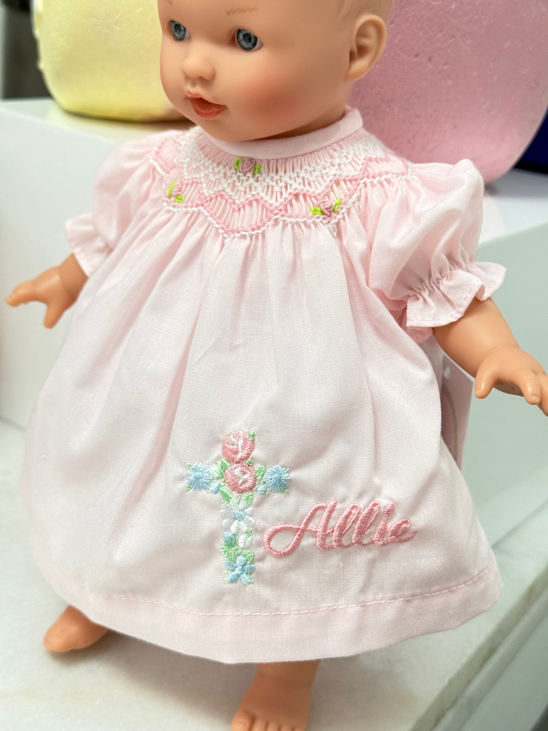 Rosalina Pink Dress 10" Abbey Doll (Doll, Dress, and Embroidery) Hampton James Clothing Rosalina Pink Dress 10" Abbey Doll (Doll, Dress, and Embroidery) Hampton James Clothing