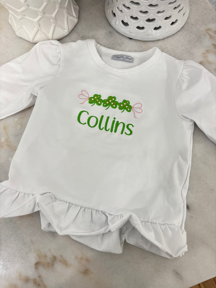 Girl St Patricks Day Appliqué Shirt