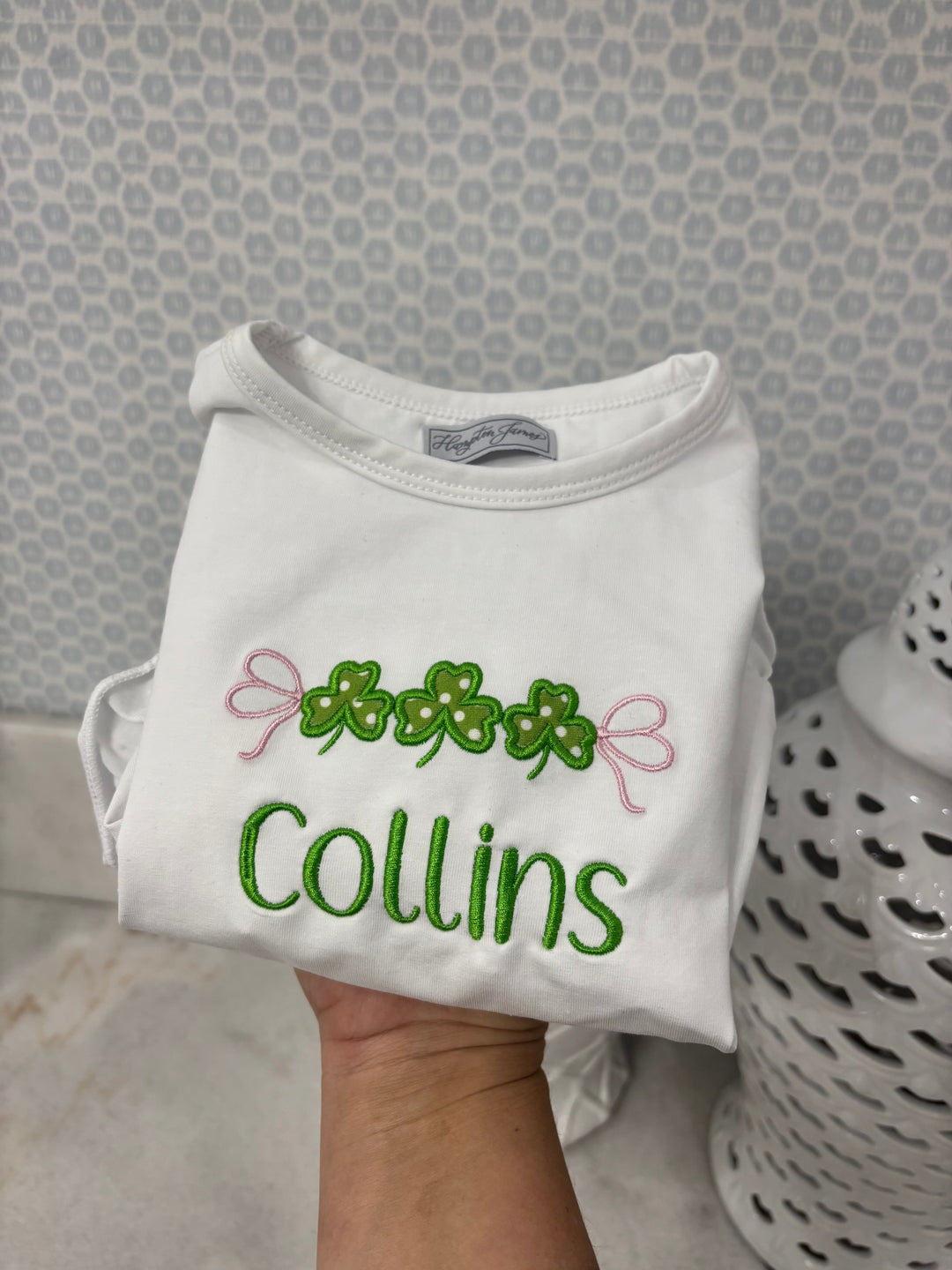 Girl St Patricks Day Appliqué Shirt