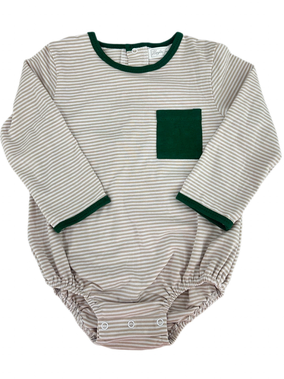 18m Tan Striped LS Pocket Bubble