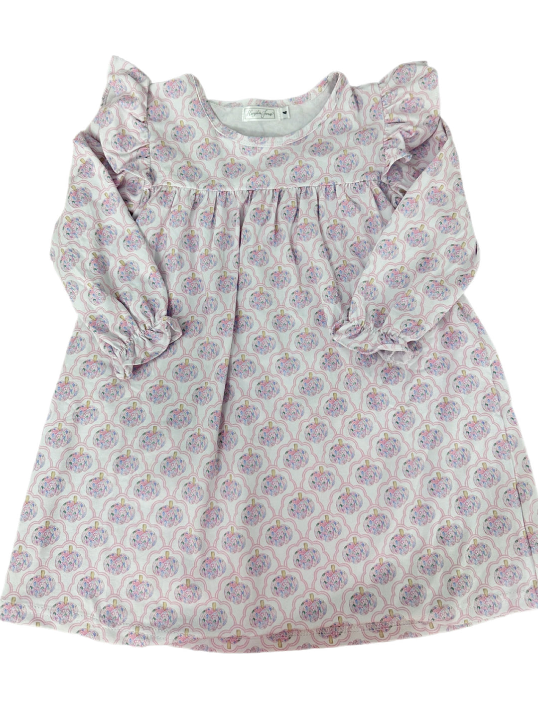 4T Pink Pumpkin LS Ruffle Dress
