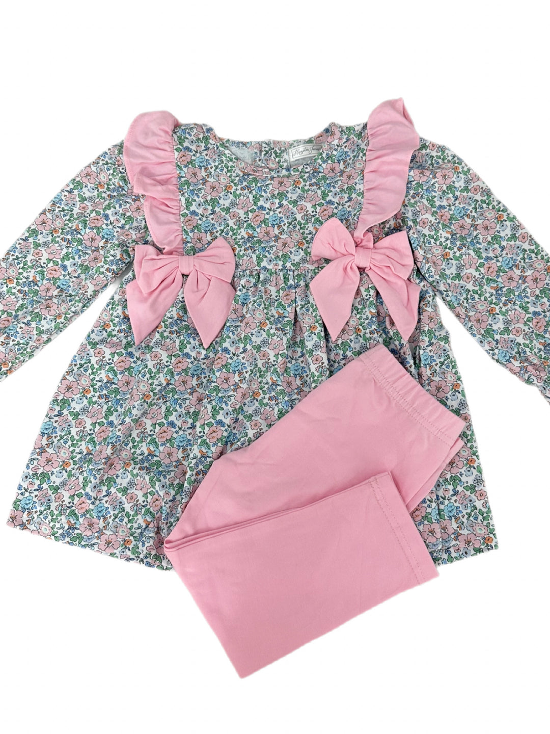 3T Floral w/ Pink Ruffle Pant Set